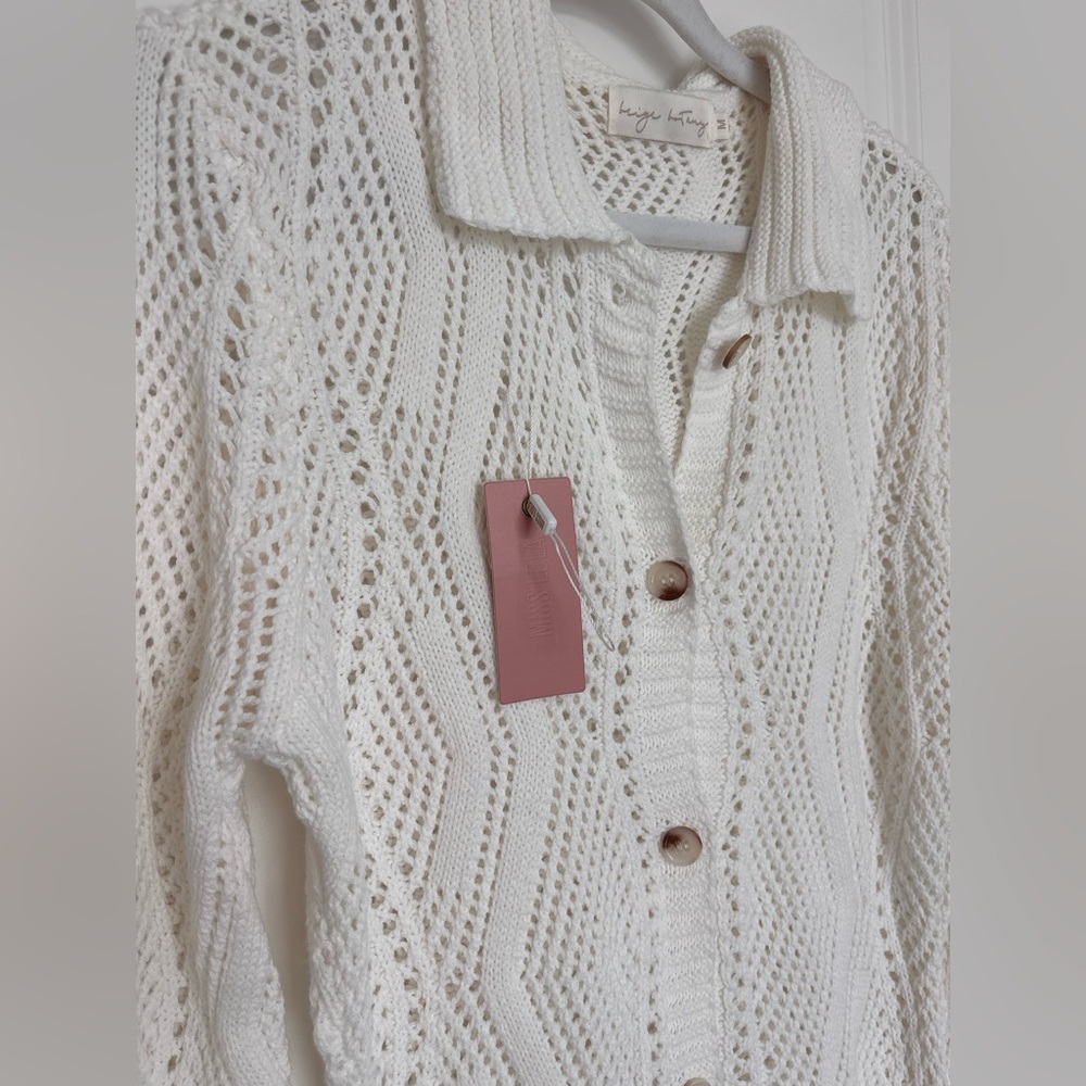 NWT Miss Lola Cream Knit Turtleneck Sweater - Picture 2 of 12